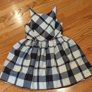 Black and White Plaid Sleeveless Midi Dress by Polo Ralph Lauren